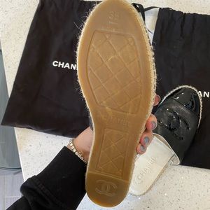 Chanel espadrilles mules size 38